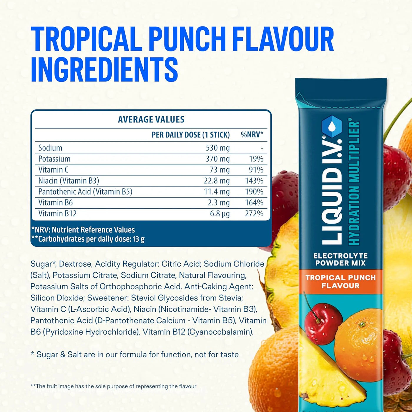 Liquid I.V. Electrolyte Powder Sachets I 32 Sticks (£1 Per Stick) I Strawberry & Tropical Punch Bundle | On-The-Go Hydration