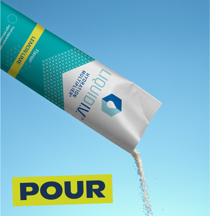 hydration multiplier is getting poured into glass